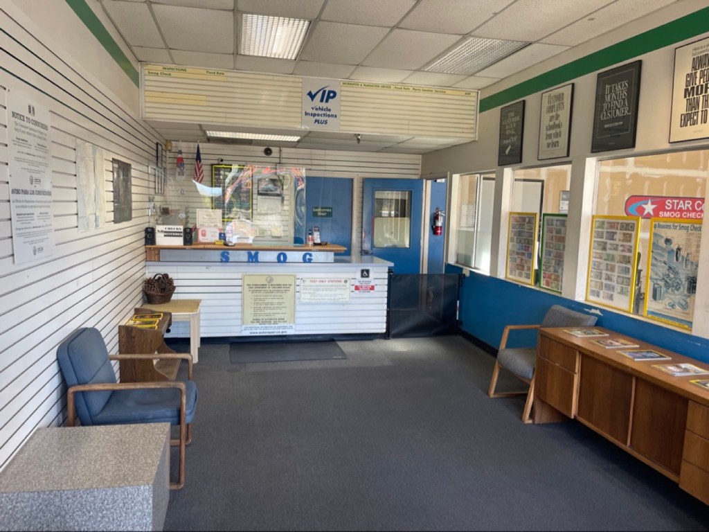 VIP Smog office and waiting room